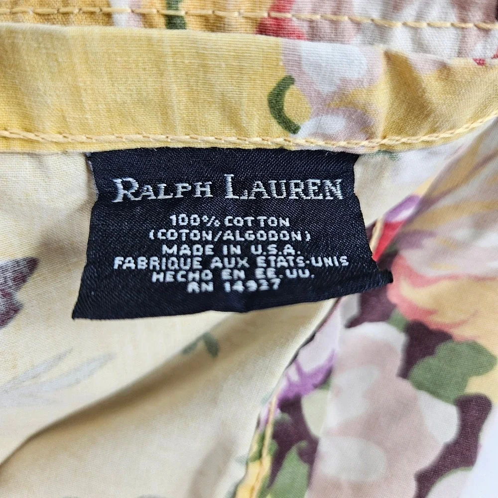 Ralph Lauren QUEEN Flat, Fitted, 2 Pillow Cases Sophie Brooke Floral Bedding Set